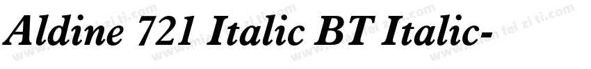 Aldine 721 Italic BT Italic字体转换